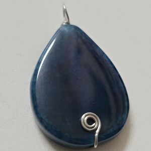 Dragon Vein Agate 1½" Teardrop Pendant